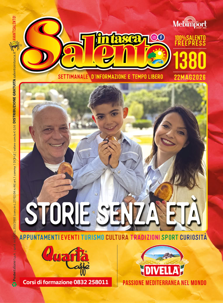 SALENTO IN TASCA 1380 dal 29 maggio al 4 giugno 2026 SALENTO IN TASCA 1380 dal 29 maggio al 4 giugno 2026