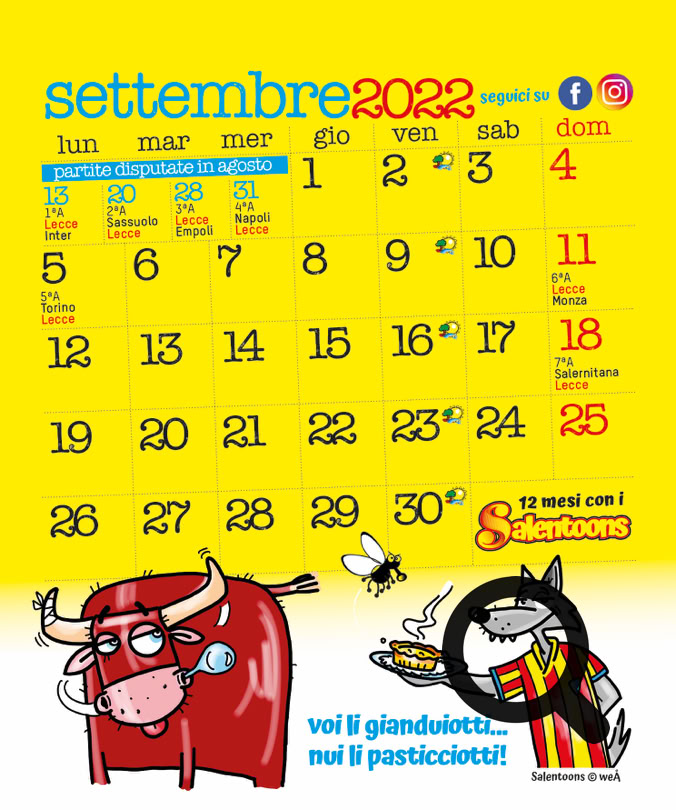 Calendasint 2022-23 Settembre 22