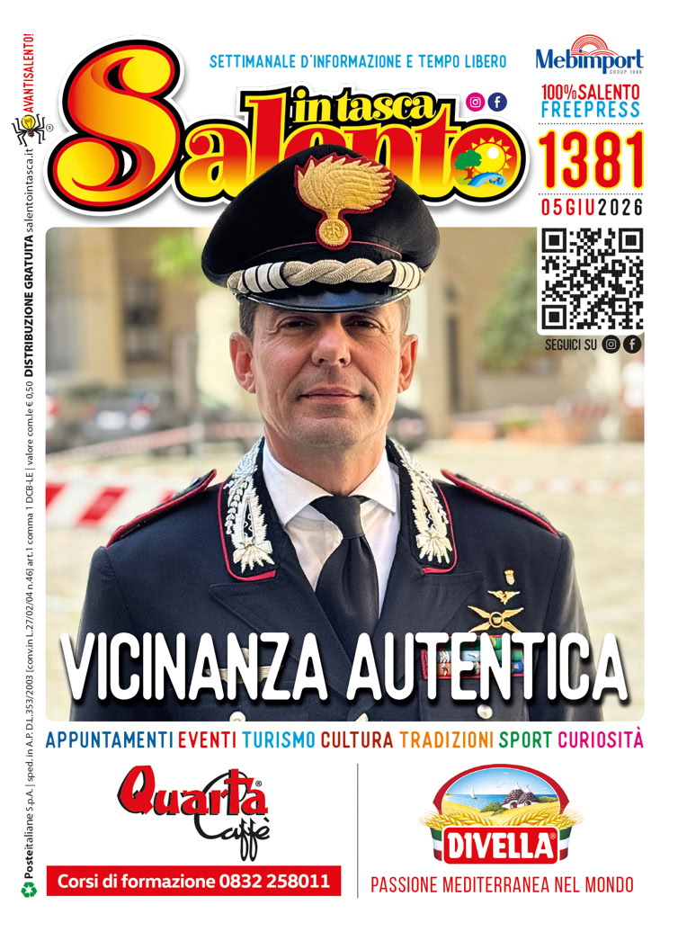 SALENTO IN TASCA 1381 dal 5 all'11 giugno 2026 SALENTO IN TASCA 1381 dal 5 all'11 giugno 2026