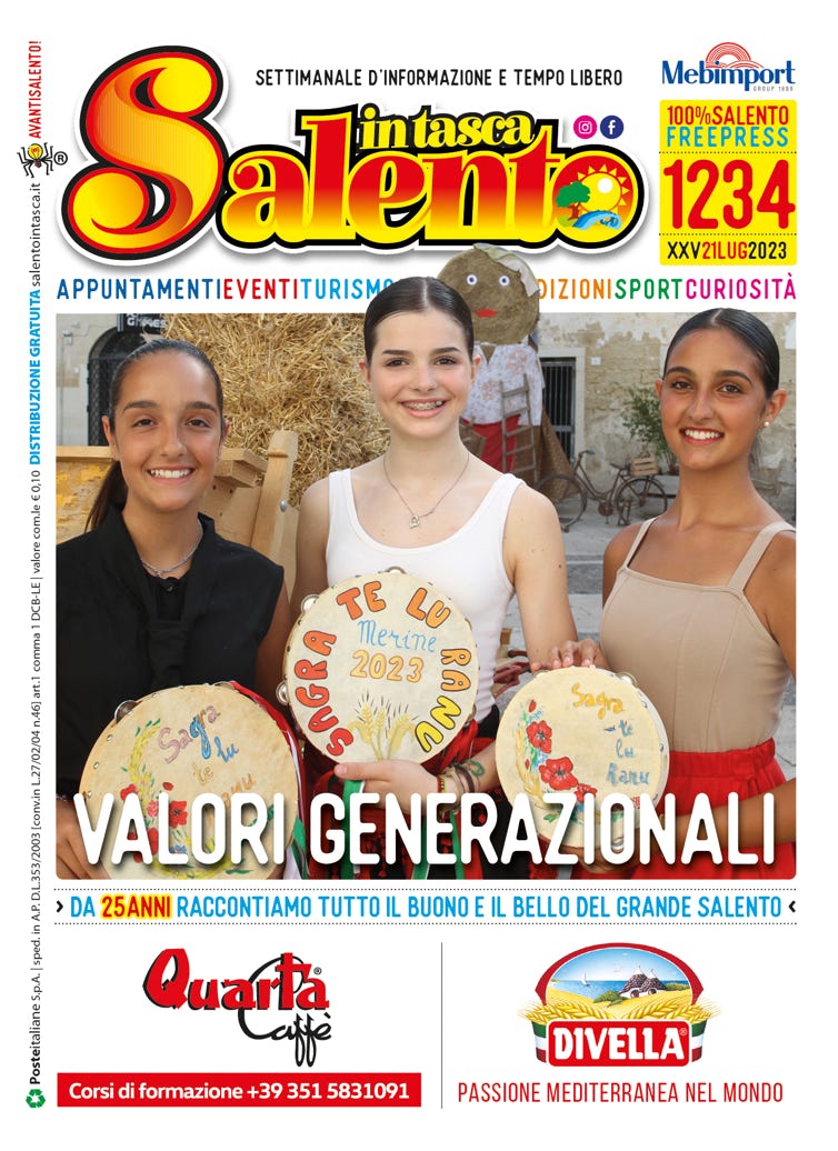 SALENTO IN TASCA 1233 dal 14 al 20 luglio 2023