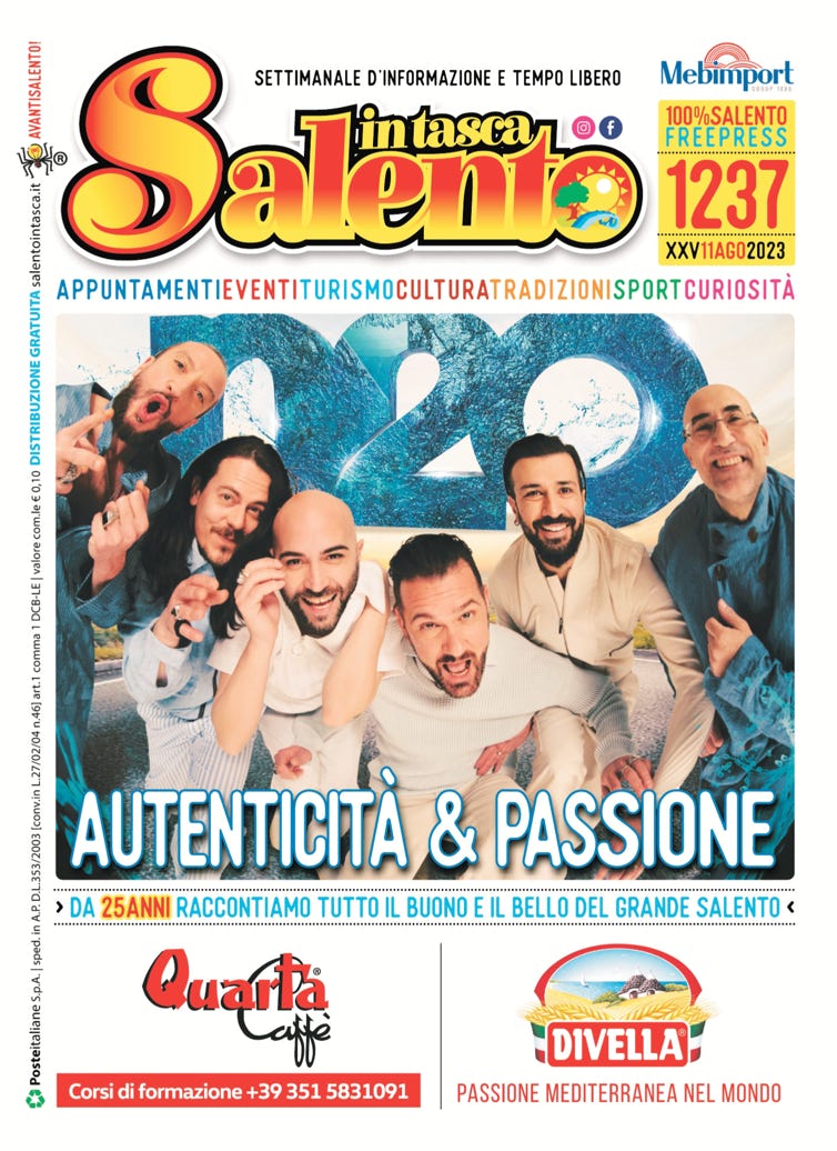 SALENTO IN TASCA 1237 dall'11 al 17 agosto 2023